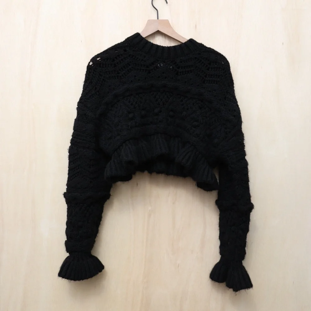 Zara Cropped Knit Sweater‎ Small